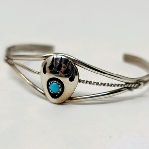 Sterling Bear Claw cuff bracelet